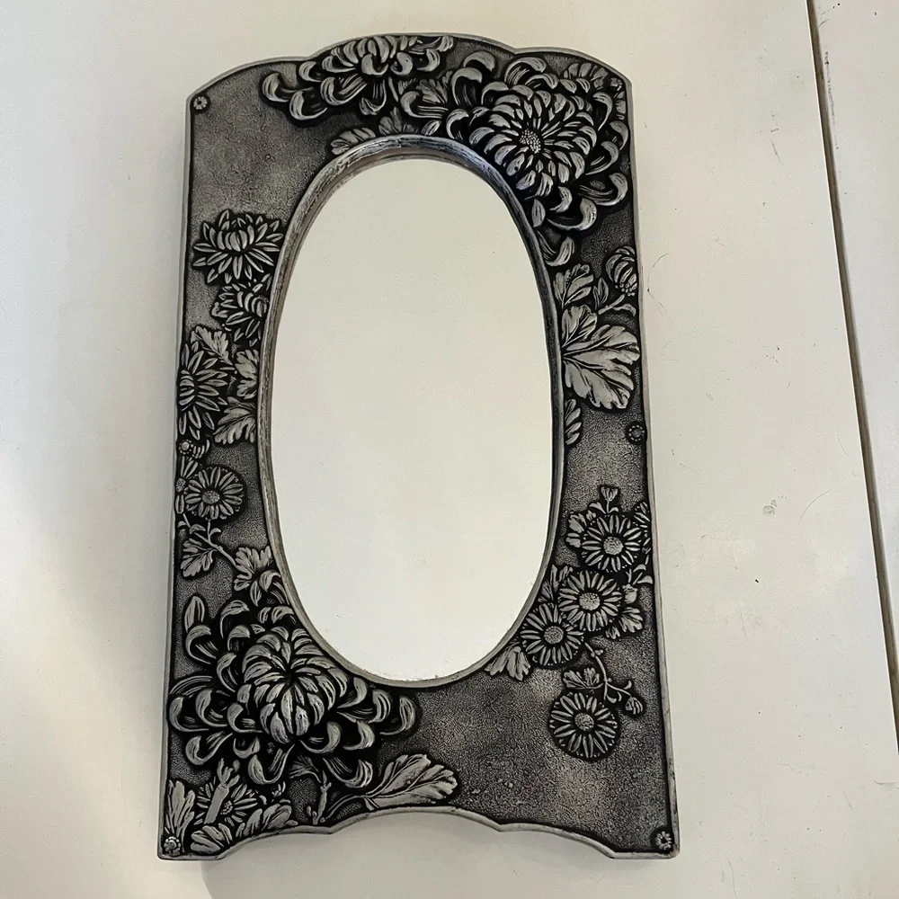 Floral Pewter Wall Mirror
